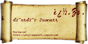 Östör Zsanett névjegykártya