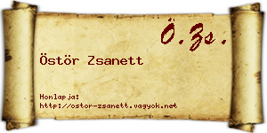 Östör Zsanett névjegykártya