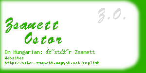 zsanett ostor business card